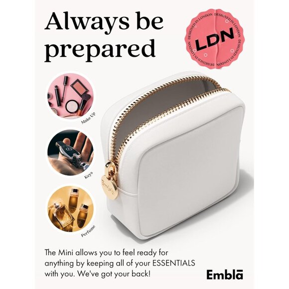 HEART Valentine Makeup Bag Travel Cosmetics Pouch and Toiletry Bag, Nylon Zipper - Picture 4 of 6